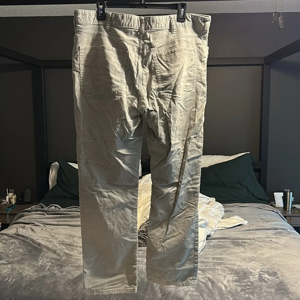 Men's Grayish Corduroy Pants Size 36x30